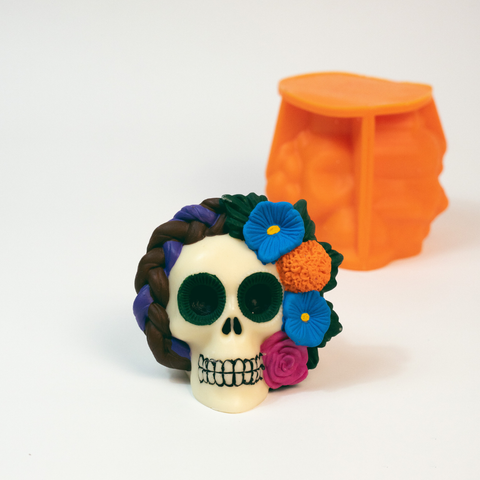 Molde Cráneo Trenzado Tradicional 3D