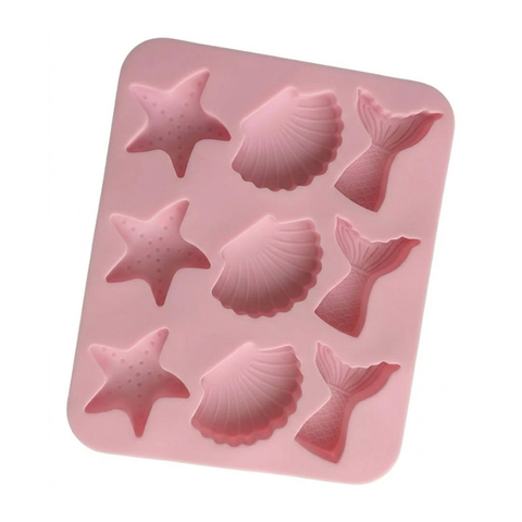Molde marino Estrellas, Conchas y Cola de Sirena.
