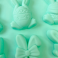 Molde 12 Conejitos con Huevos de Pascua