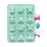 Molde 12 Conejitos con Huevos de Pascua