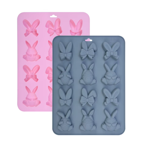 Molde 12 Conejitos con Huevos de Pascua