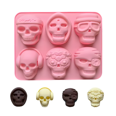 Molde 6 Cráneos Cool