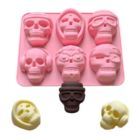 Molde 6 Cráneos Cool