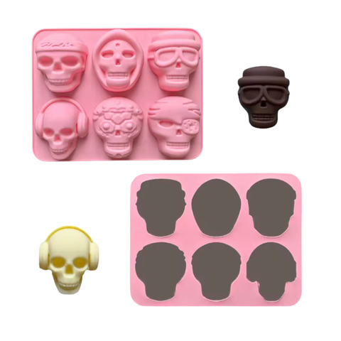 Molde 6 Cráneos Cool