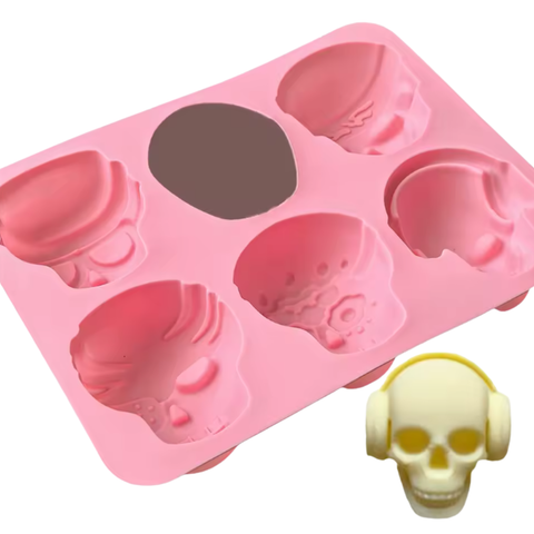 Molde 6 Cráneos Cool