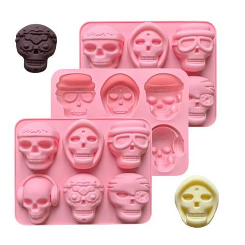 Molde 6 Cráneos Cool