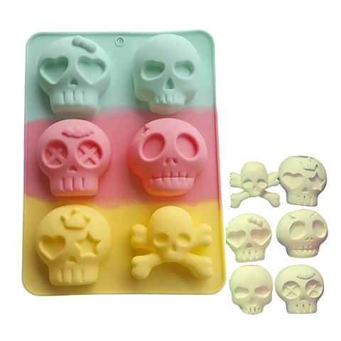 Molde 6 Calaveras Piratas para Repostería