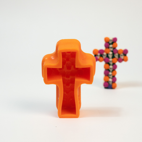 Molde Cruz de Cráneos y Cempasúchil