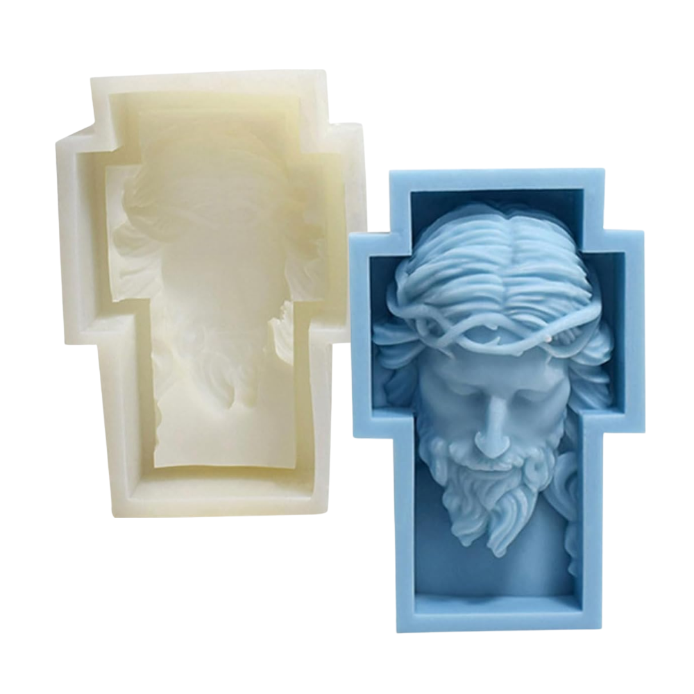 Molde Cruz Rostro Cristo 10 cm