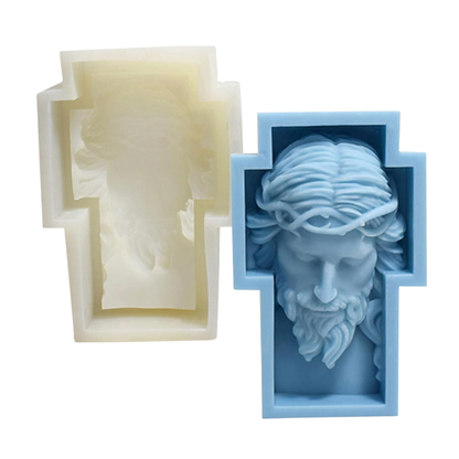 Molde Cruz Rostro Cristo 10 cm