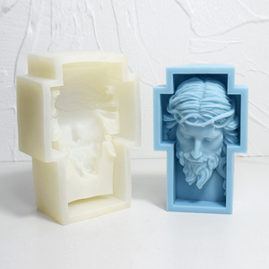 Molde Cruz Rostro Cristo 10 cm