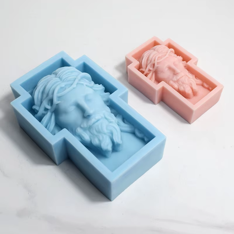 Molde Cruz Rostro Cristo 10 cm