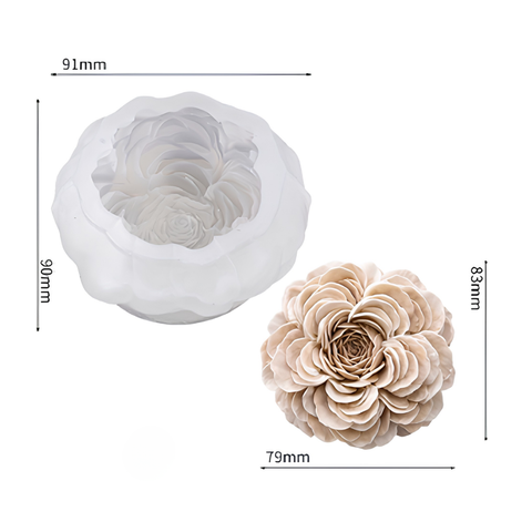 Molde Dalia Pompón 3D