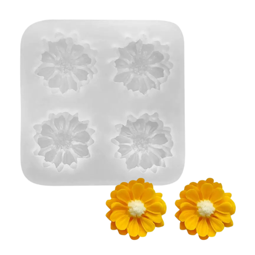 Molde 4 Girasoles Fondant