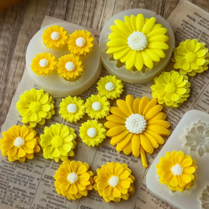 Molde 4 Girasoles Fondant