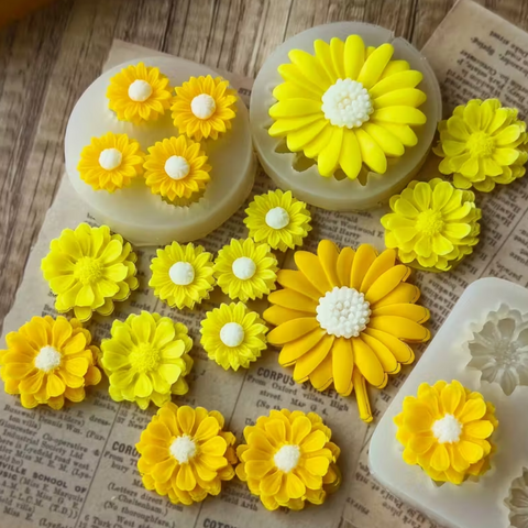 Molde 4 Girasoles Fondant
