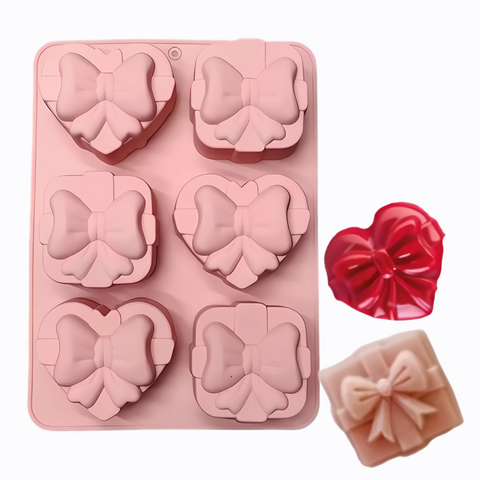 Molde 6 Cajas de Regalo con Moño