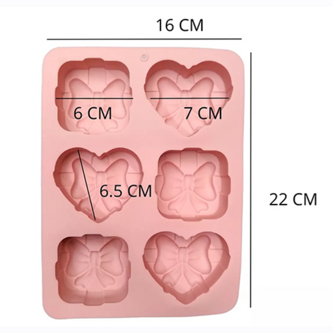 Molde 6 Cajas de Regalo con Moño