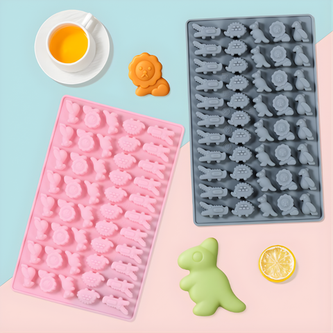 Molde Gomitas 5 Animalitos Mini Dinos