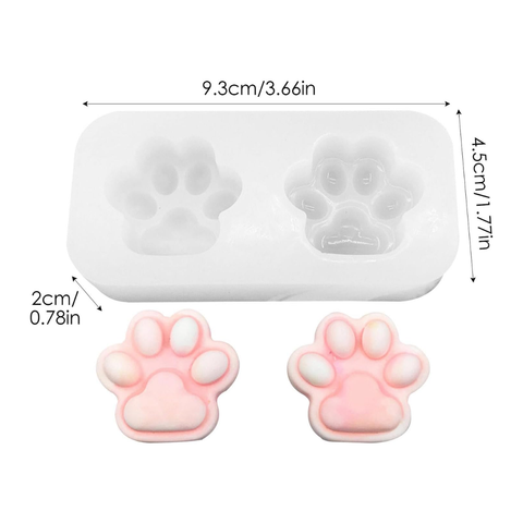Molde Dos Huellitas Perritos
