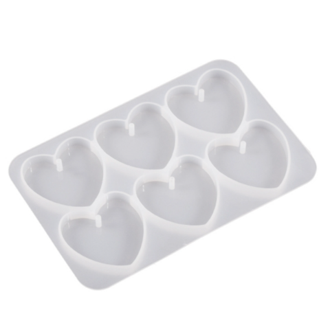 Molde 6 Corazones Colgantes