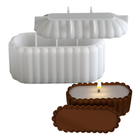 Molde Envase con Tapa Rayado