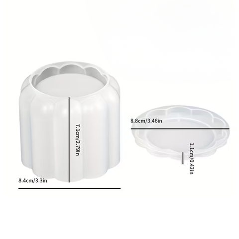Molde Envase Flor con Tapa