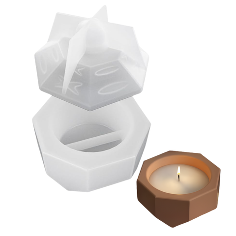 Molde Envase Octagonal con Tapa