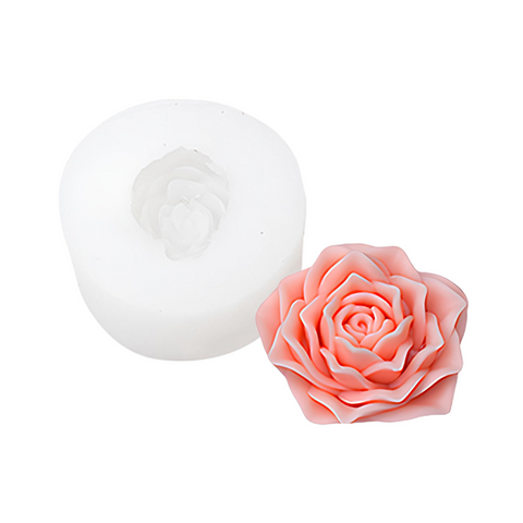 Molde Flor de Rosa Chica 4 cm 3D