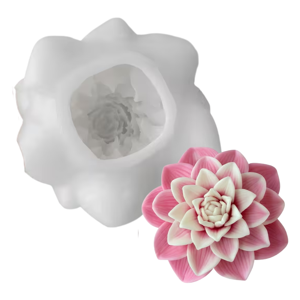 Molde Flor de Loto Floreciendo 3D