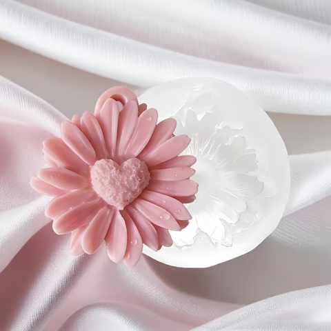 Molde Flor Centro Corazón