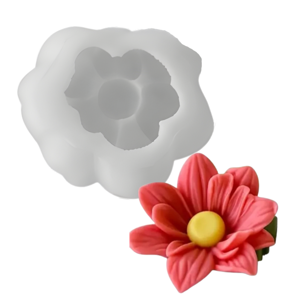 Molde Flor Abriendo 3D