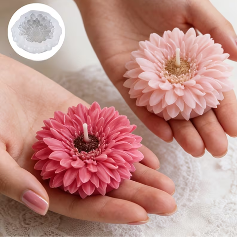 Molde Flor Gerbera 3D para Vela