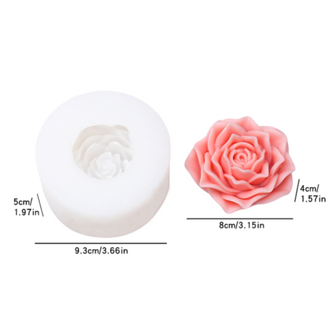 Molde Flor Rosa 3D 8cm