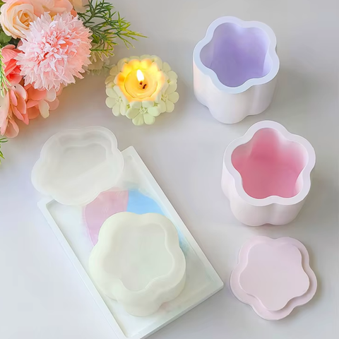 Molde Frasco Alto de Flor Chico