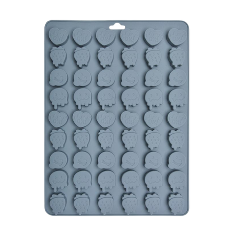 Molde Gomitas Mini Fresas con Caritas