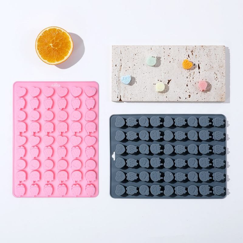 Molde Gomitas Mini Fresas con Caritas