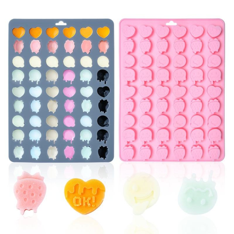 Molde Gomitas Mini Fresas con Caritas