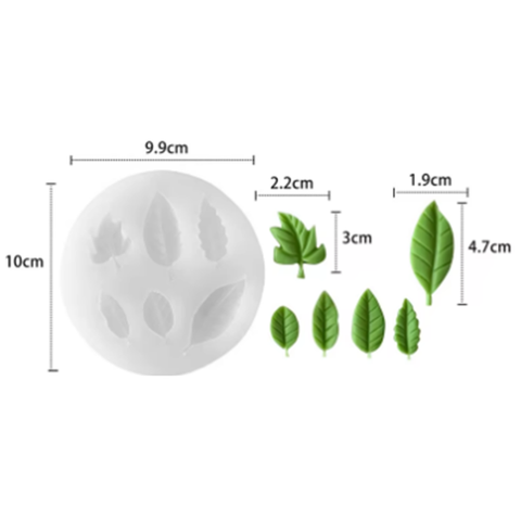 Molde Hojitas Fondant