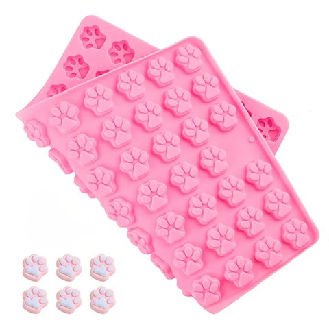 Molde de Silicón Mini Huellitas Figuras para Gomitas