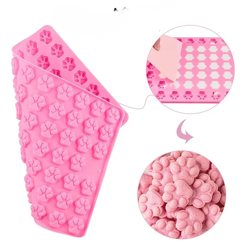 Molde de Silicón Mini Huellitas Figuras para Gomitas