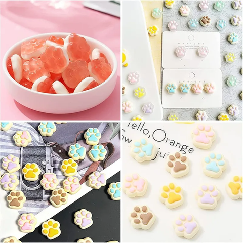 Molde de Silicón Mini Huellitas Figuras para Gomitas