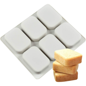 Molde de Silicón Rectangular Jabonero 6 cavidades