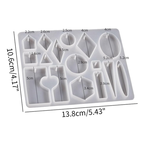Molde Dijes de Resina Geométrico