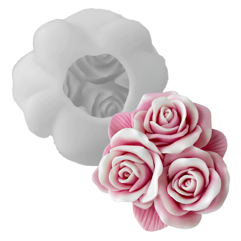 Molde Jumbo 3 Rosas 3D