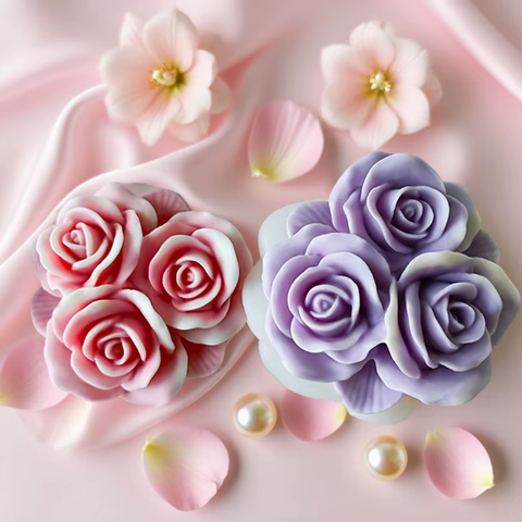 Molde Jumbo 3 Rosas 3D