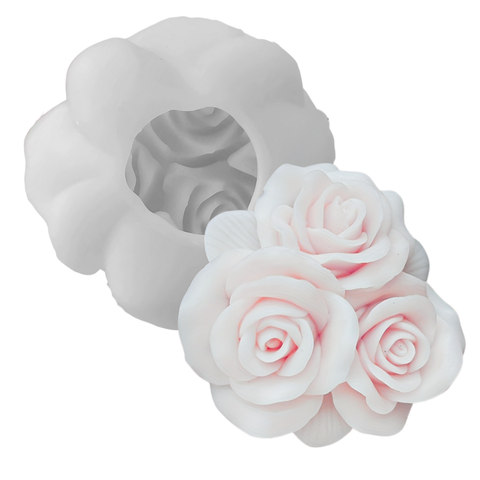 Molde Jumbo 3 Rosas 3D