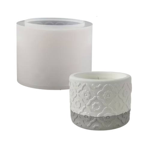 Molde para Maceta Decorada