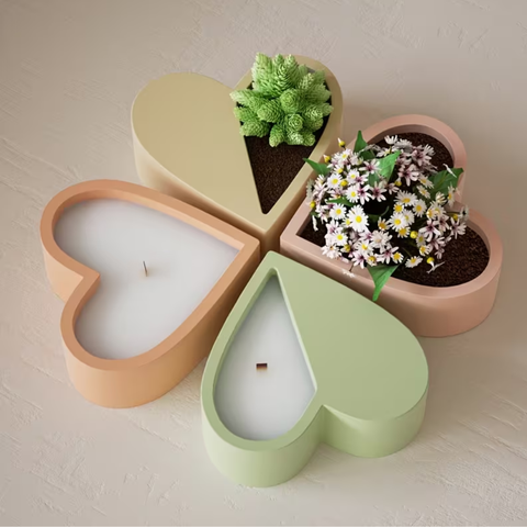 Molde Maceta Corazón