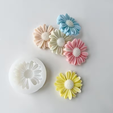 Molde de Flor de Margarita 3D